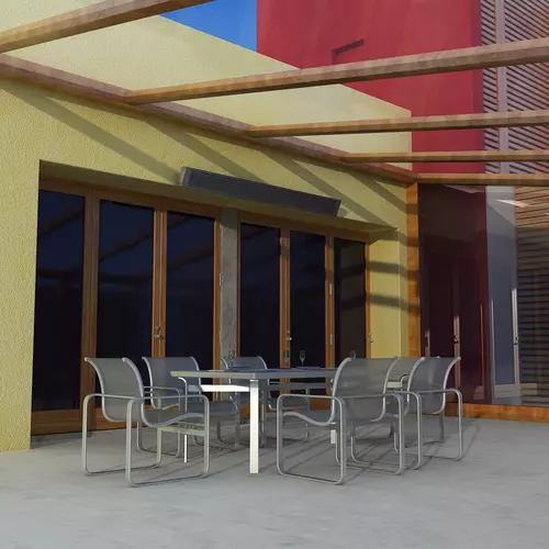 Promiennik tarasowy ECOSUN TH 1500W IP44; czarny mat 9
