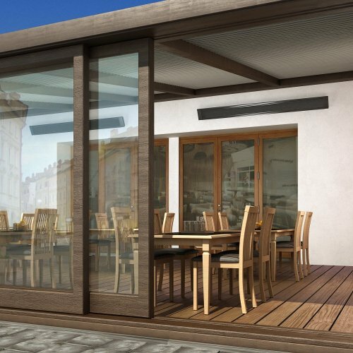Promiennik tarasowy ECOSUN TH 1500W IP44; czarny mat 10